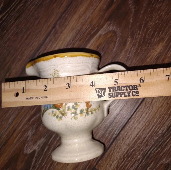 Vintage Mikasa Blue Daisy cream pitcher. Made in Japan. - Picture 2 of 5